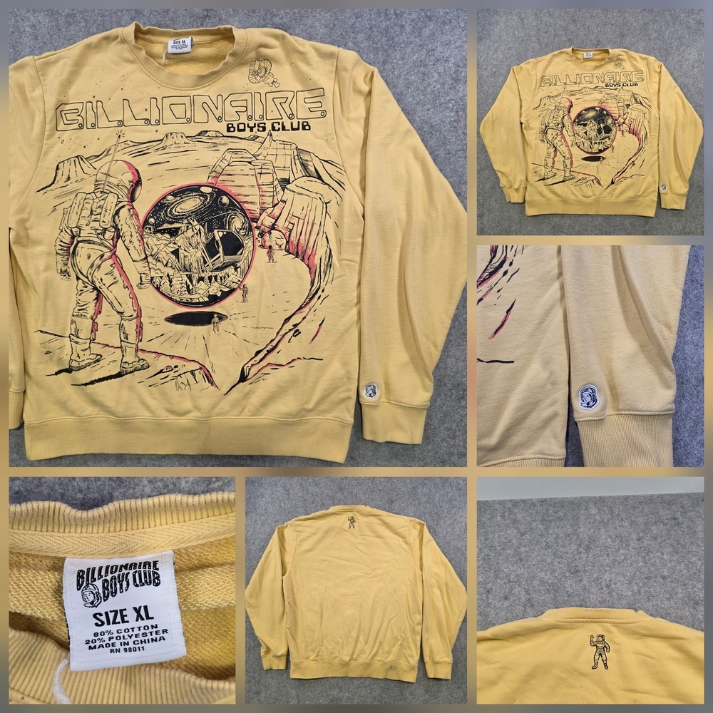 Billionaire Boys Club Sweatshirt Mens XL Astronaut Space Discovery Pullover